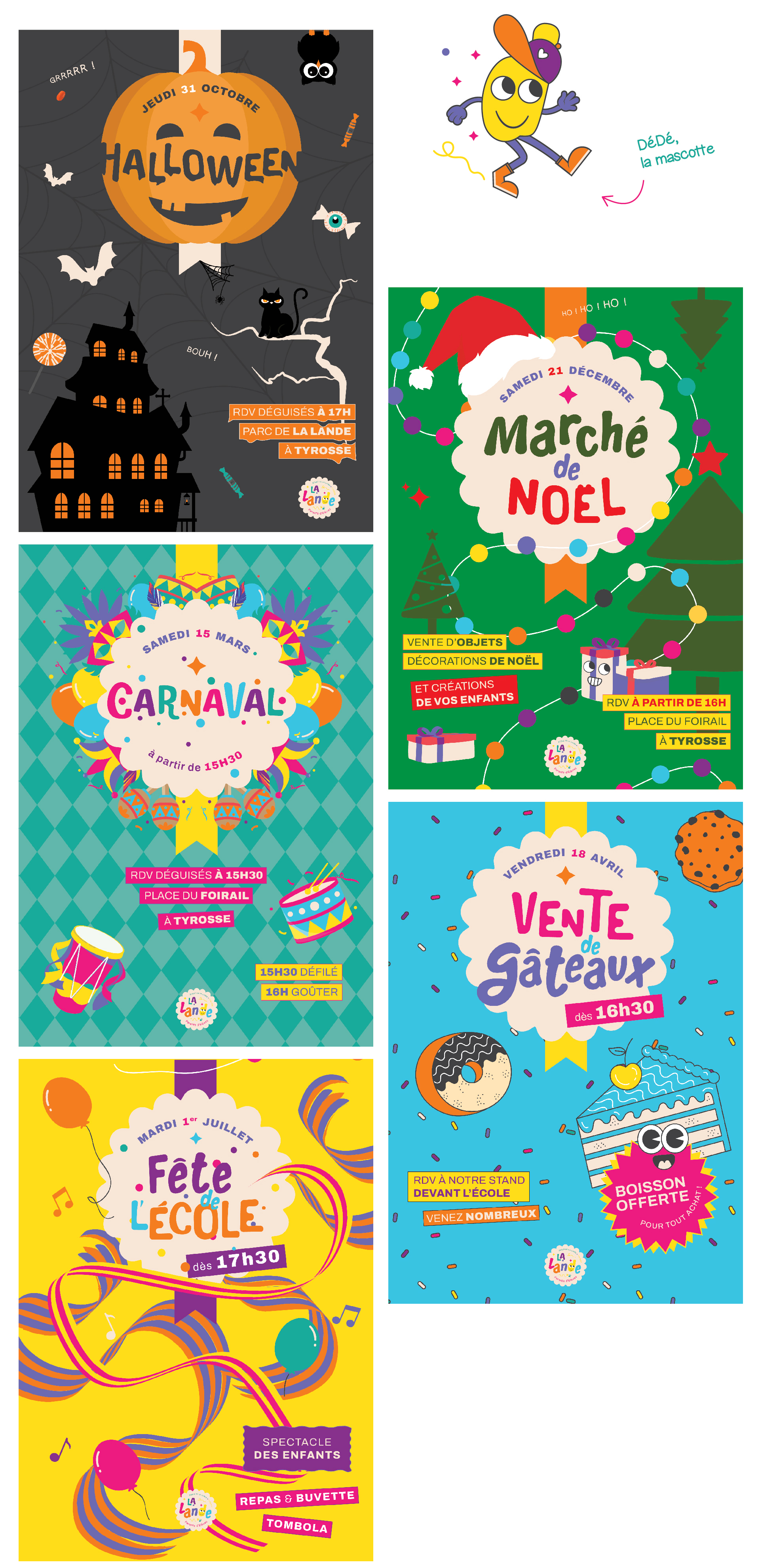 Affiches colorées et impactantes, Studio Abélia