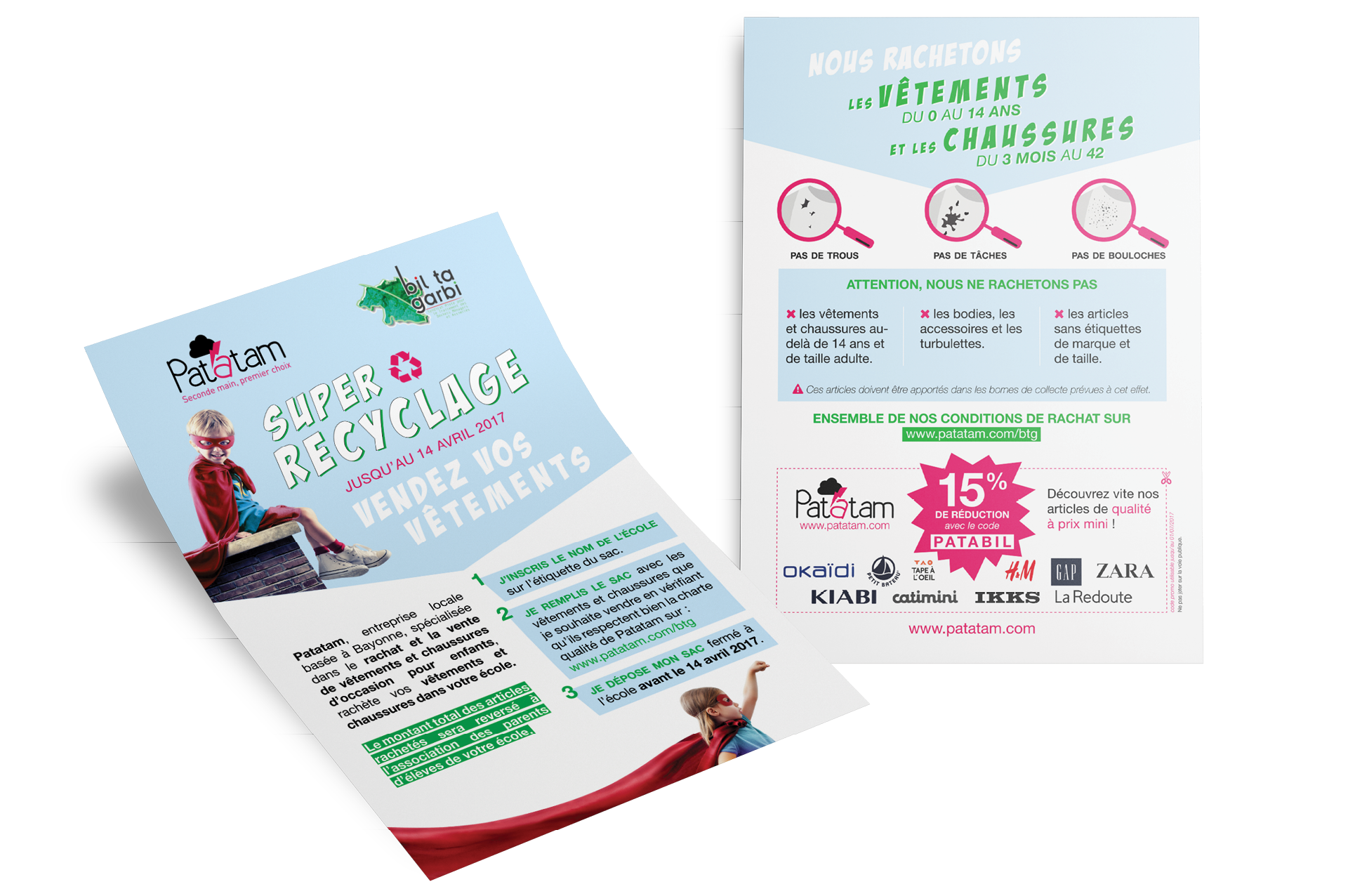Flyer conçu pour Bil ta Garbi au Pays Basque