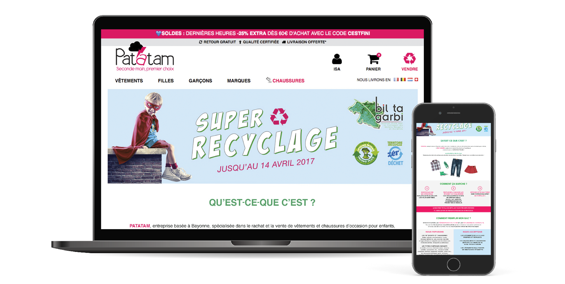 Webdesign réalisé pour Biltagarbi par Studio Abélia