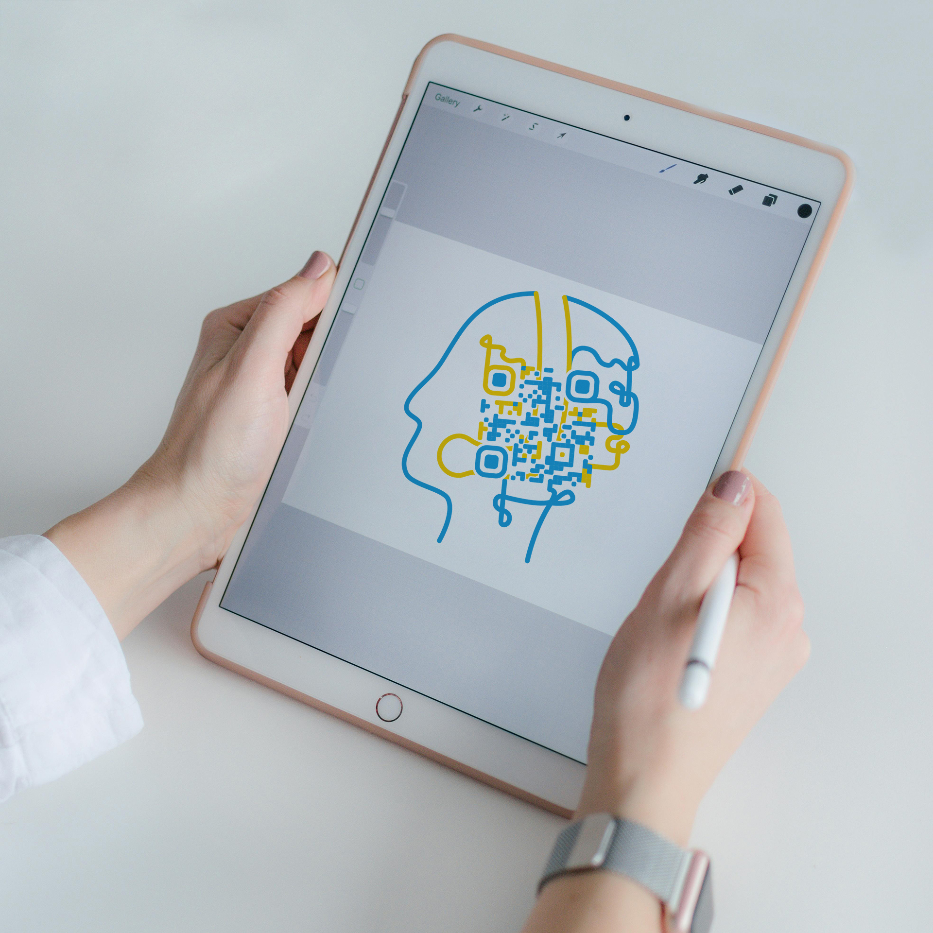 Illustration optimisée avec qr code pour JobPhoning, Studio Abélia