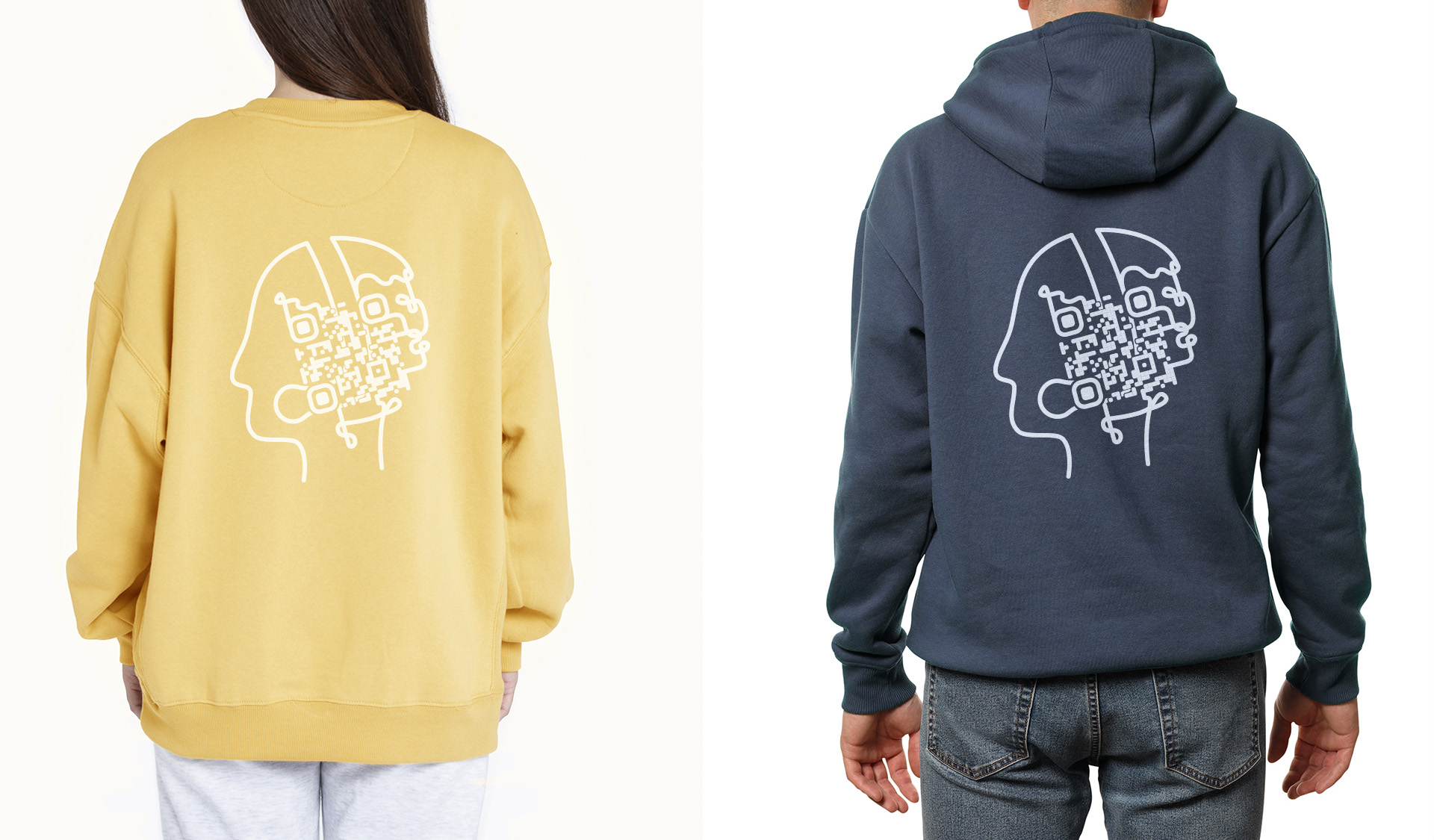 Sweat avec illustration créative pour Jobphoning, par Studio Abélia dans les Landes