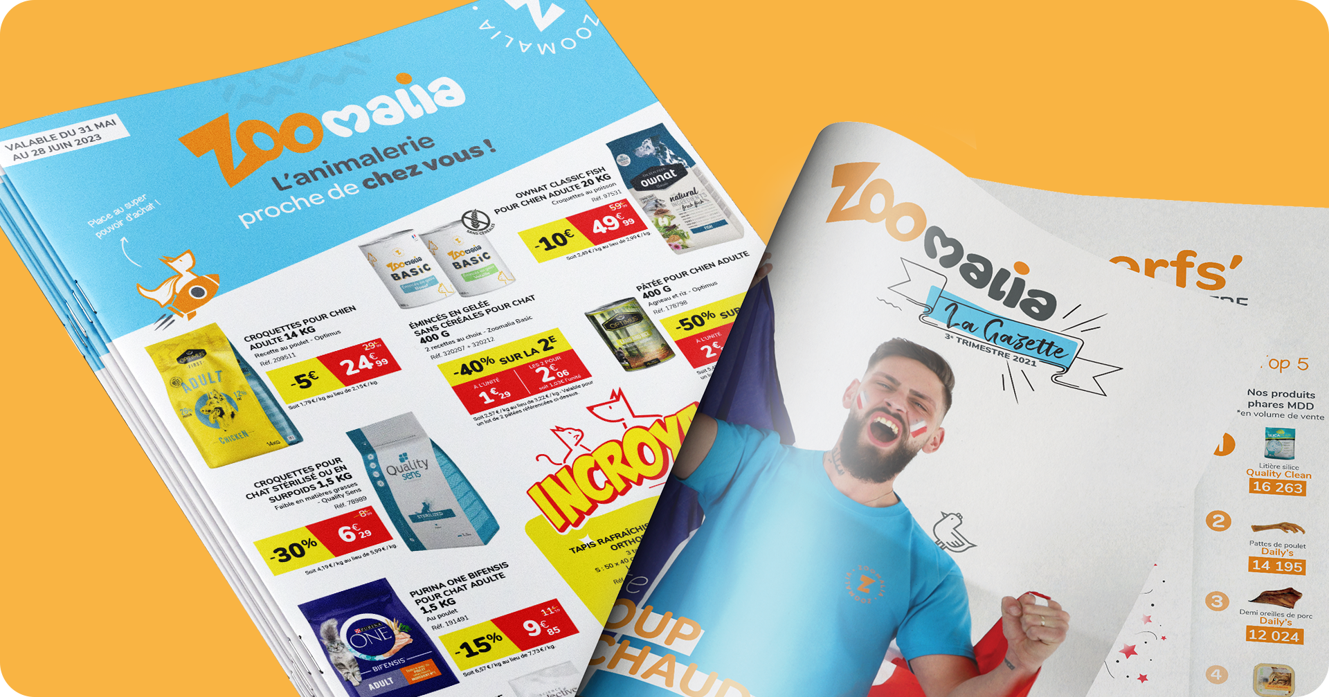 Magazine et livrets pour Zoomalia, Studio Abélia graphiste freelance dans les Landes