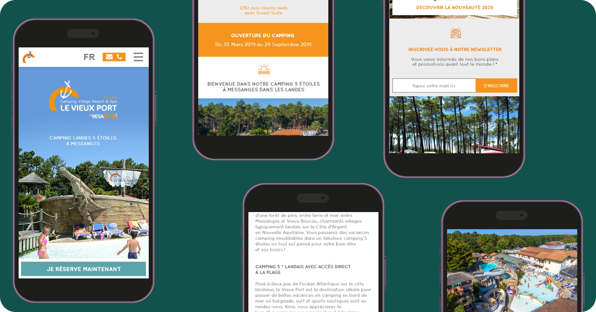 Webdesign du site Le Vieux Port, réalisé par le Studio Abélia