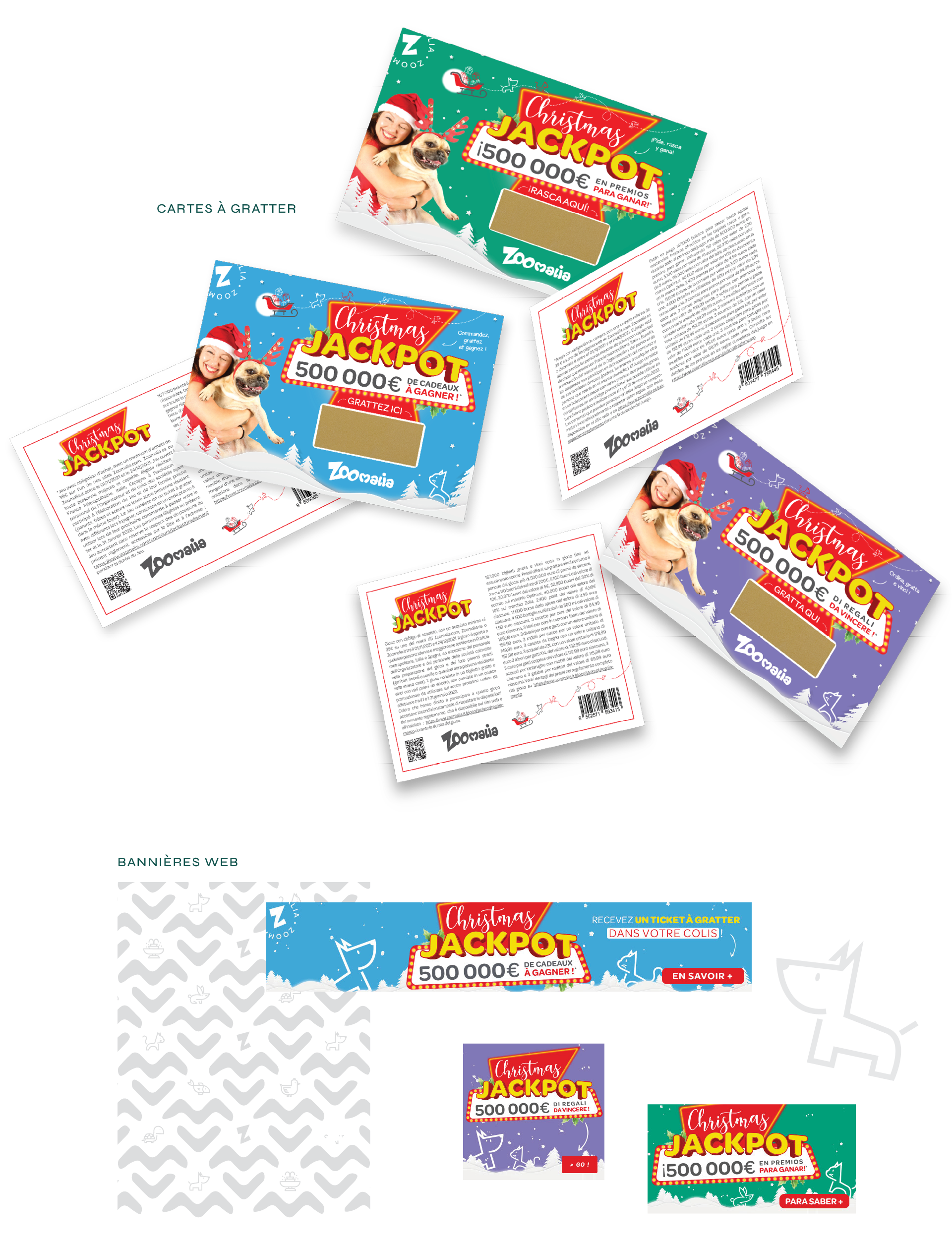 cartes à gratter réalisés par le Studio Abélia