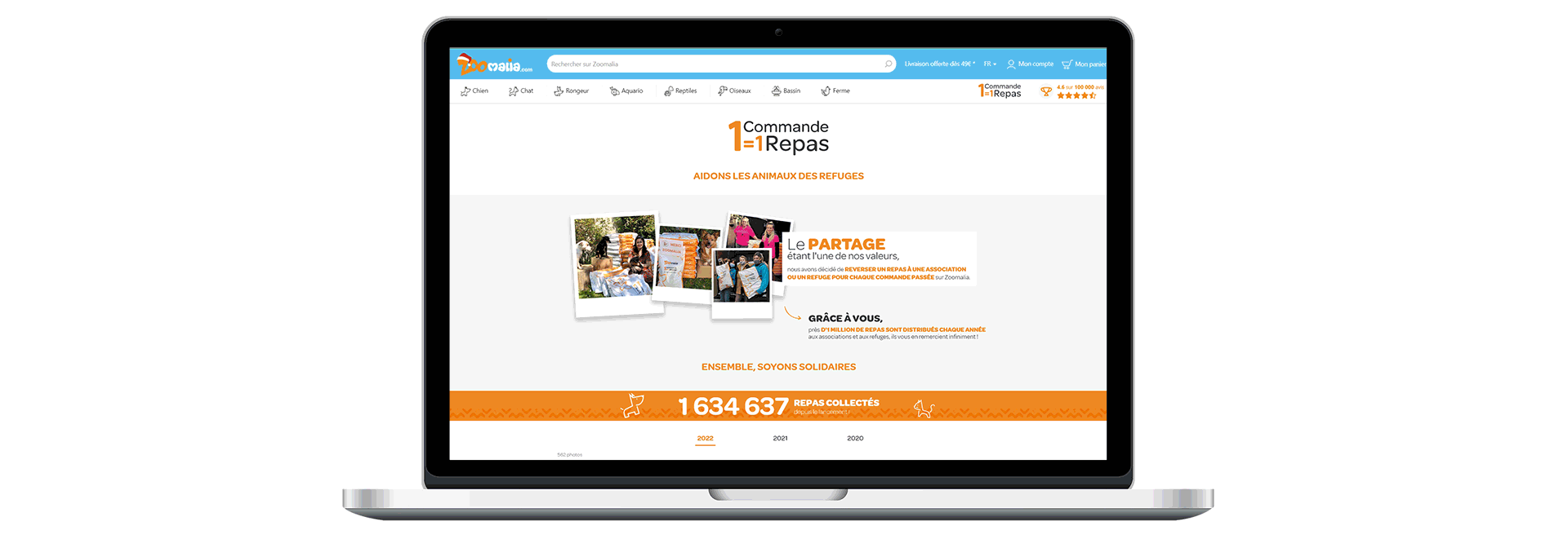 Webdesign pour les refuges Zoomalia dans les Landes